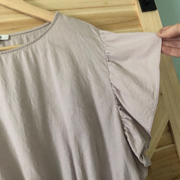 Madewell Dusty Lilac Linen Blend Blouse S - Picture 2 of 9